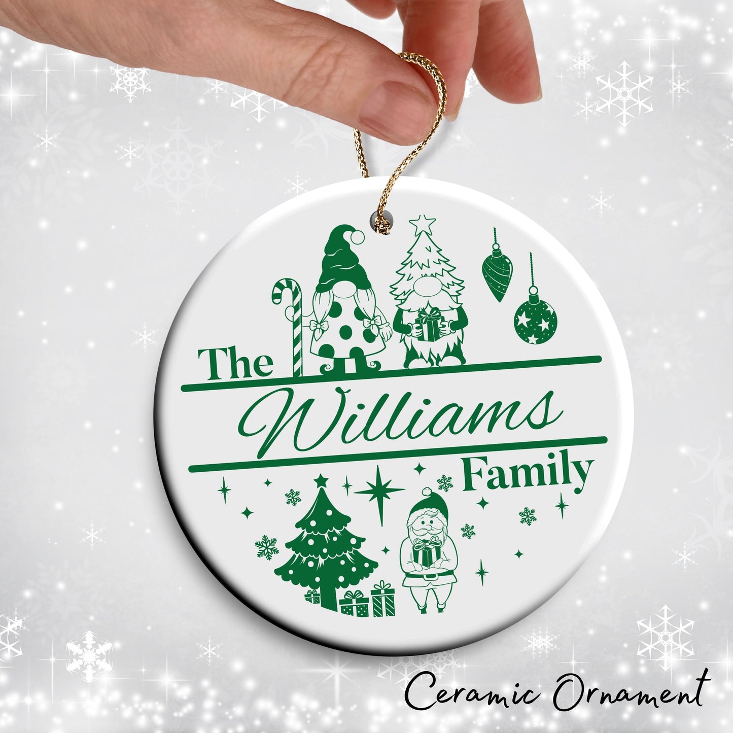 Christmas FAMILY Ceramic Ornaments 37-12