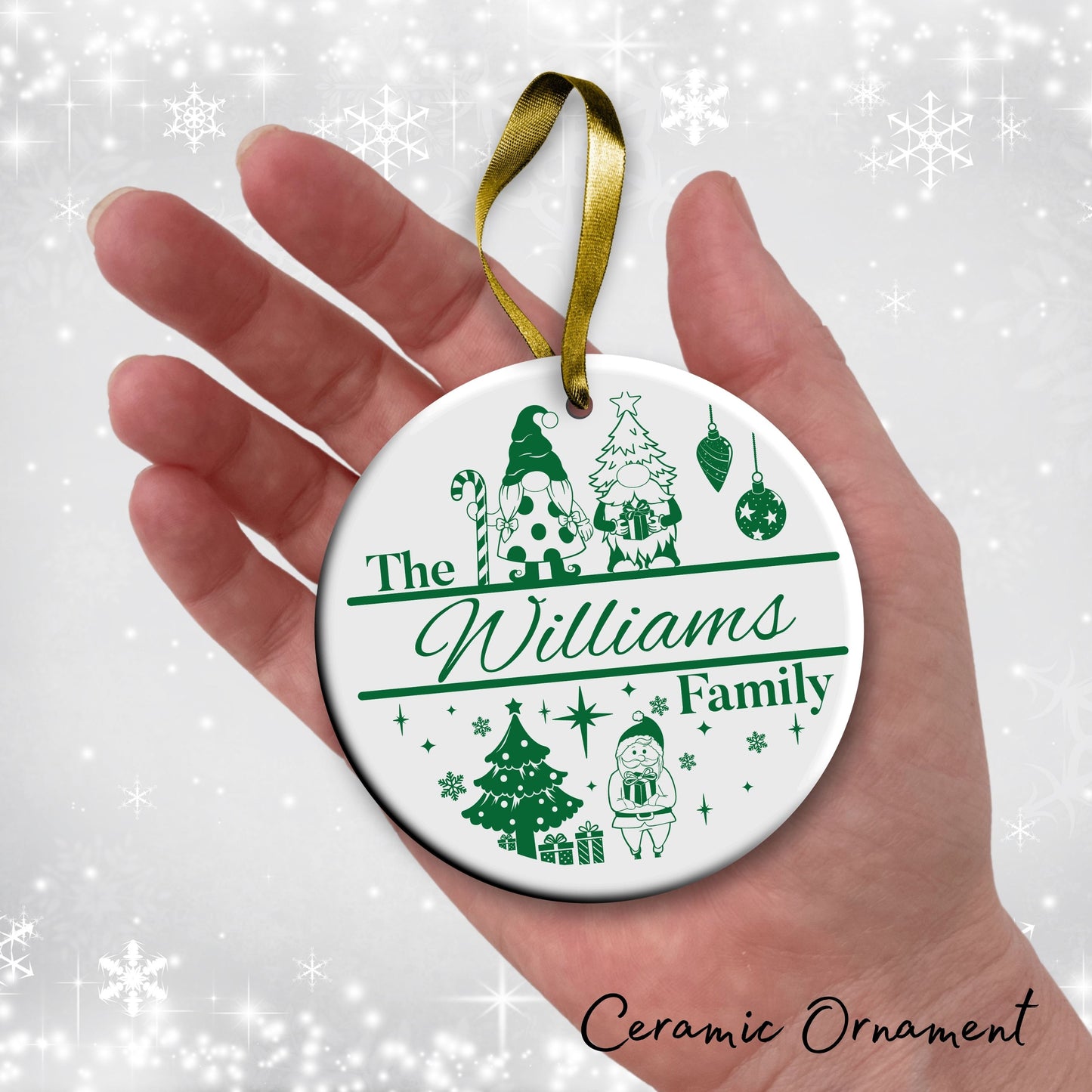 Christmas FAMILY Ceramic Ornaments 37-12