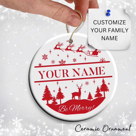 Christmas FAMILY Ceramic Ornaments 37-18