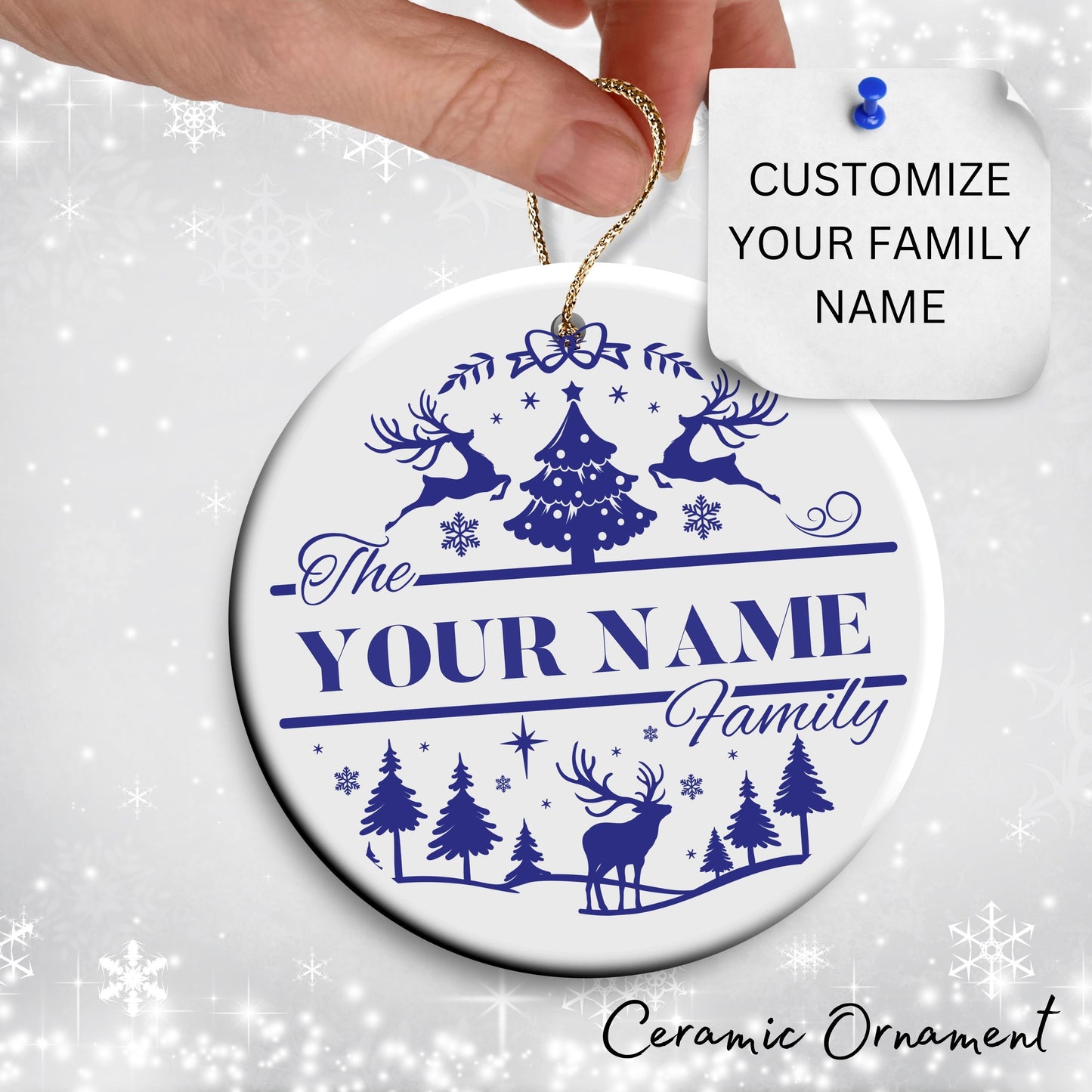 Christmas FAMILY Ceramic Ornaments 37-06