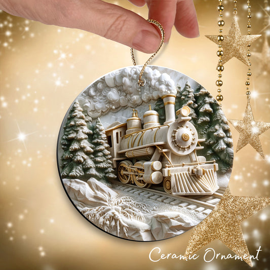 Christmas Train Ceramic Ornaments 34-09