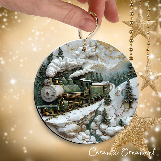 Christmas Train Ceramic Ornaments 34-10