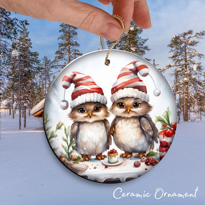 Bestie Funny Bird Christmas Ceramic Ornament 45-03