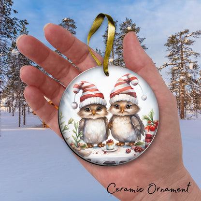 Bestie Funny Bird Christmas Ceramic Ornament 45-03