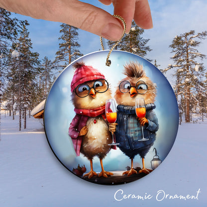 Out Story Bestie Funny Bird Christmas Ceramic Ornament 45-17