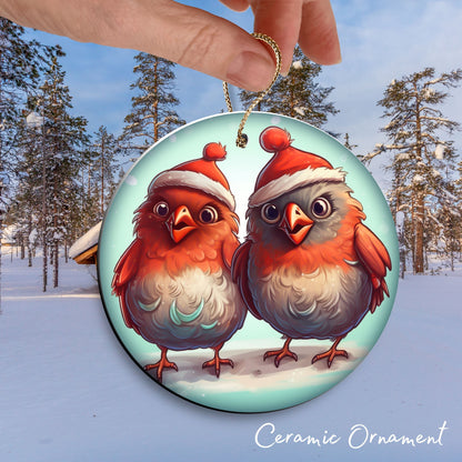 Bestie Funny Bird Christmas Ceramic Ornament 45-27