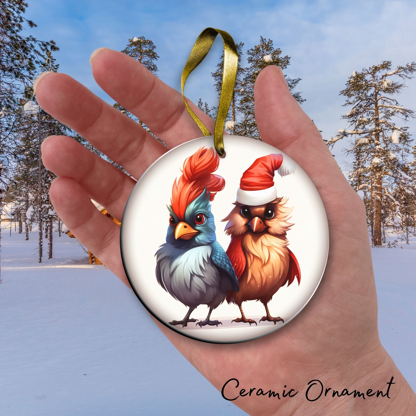 The Best is Yet to Come Funny Bird Christmas Ceramic Ornament 45-58