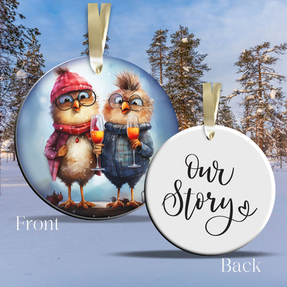 Out Story Bestie Funny Bird Christmas Ceramic Ornament 45-17