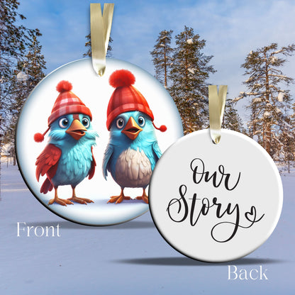 Funny Bird Christmas Ceramic Ornament 45-19