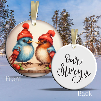 Our Story Funny Bird Christmas Ceramic Ornament 45-53