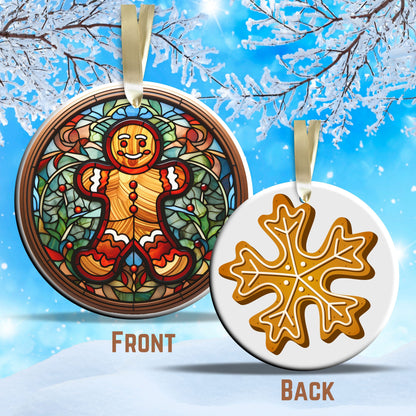 Gingerbread Man Christmas Ceramic Ornament 15-29