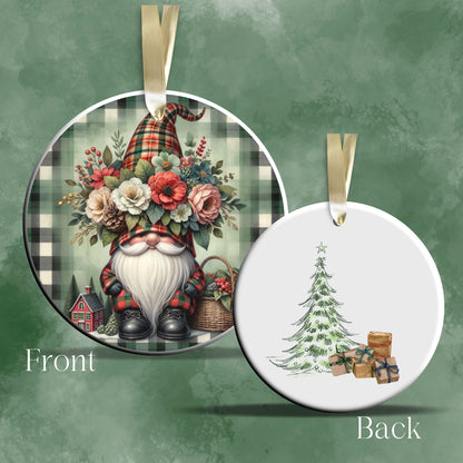 Gnome Christmas Ceramic Ornament 32-34