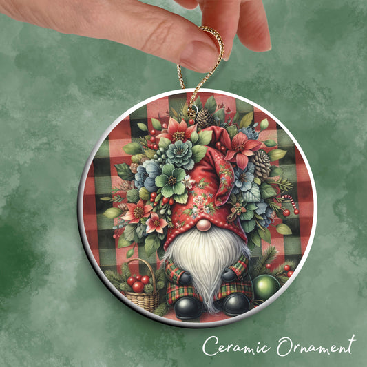 Gnome Christmas Ceramic Ornament 32-39