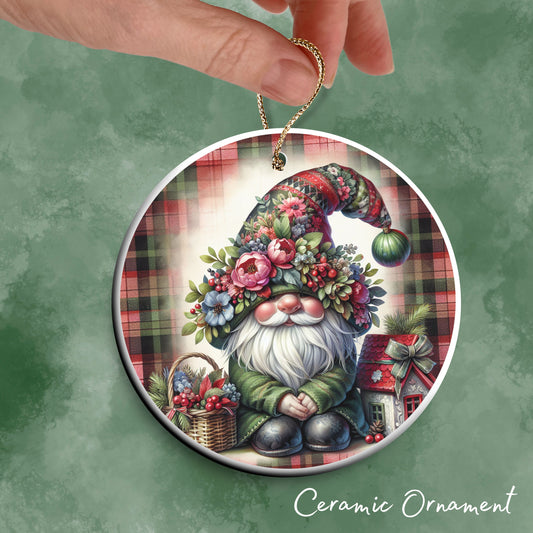 Gnome Christmas Ceramic Ornament 32-41