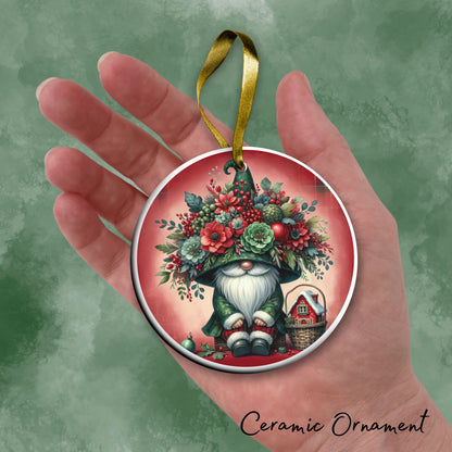 Gnome Christmas Ceramic Ornament 32-42