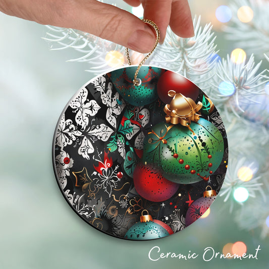 Gothic Christmas Decor Ceramic Ornament 64-20