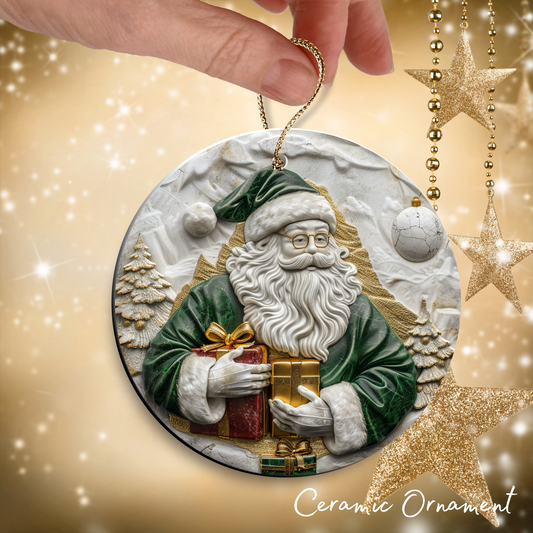 Christmas Santa Ceramic Ornament 34-25