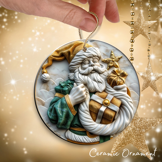 Christmas Santa Ceramic Ornament 34-26