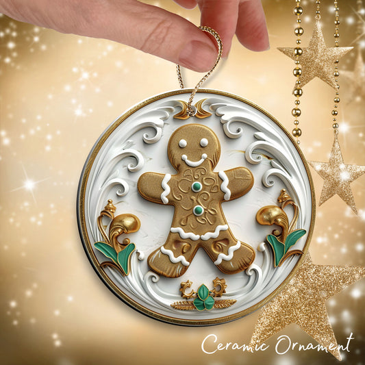 Christmas Gingerbread Ceramic Ornament 34-44