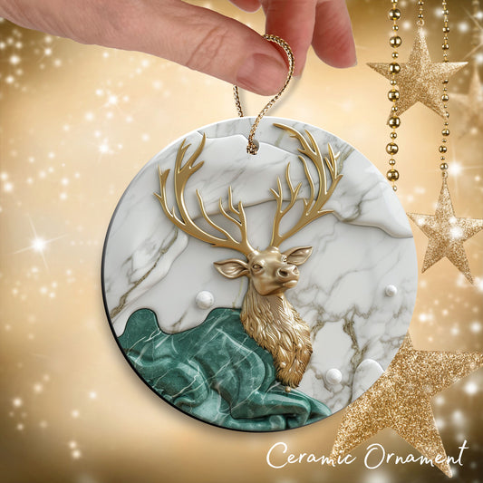 Christmas Reindeer Ceramic Ornament 34-57