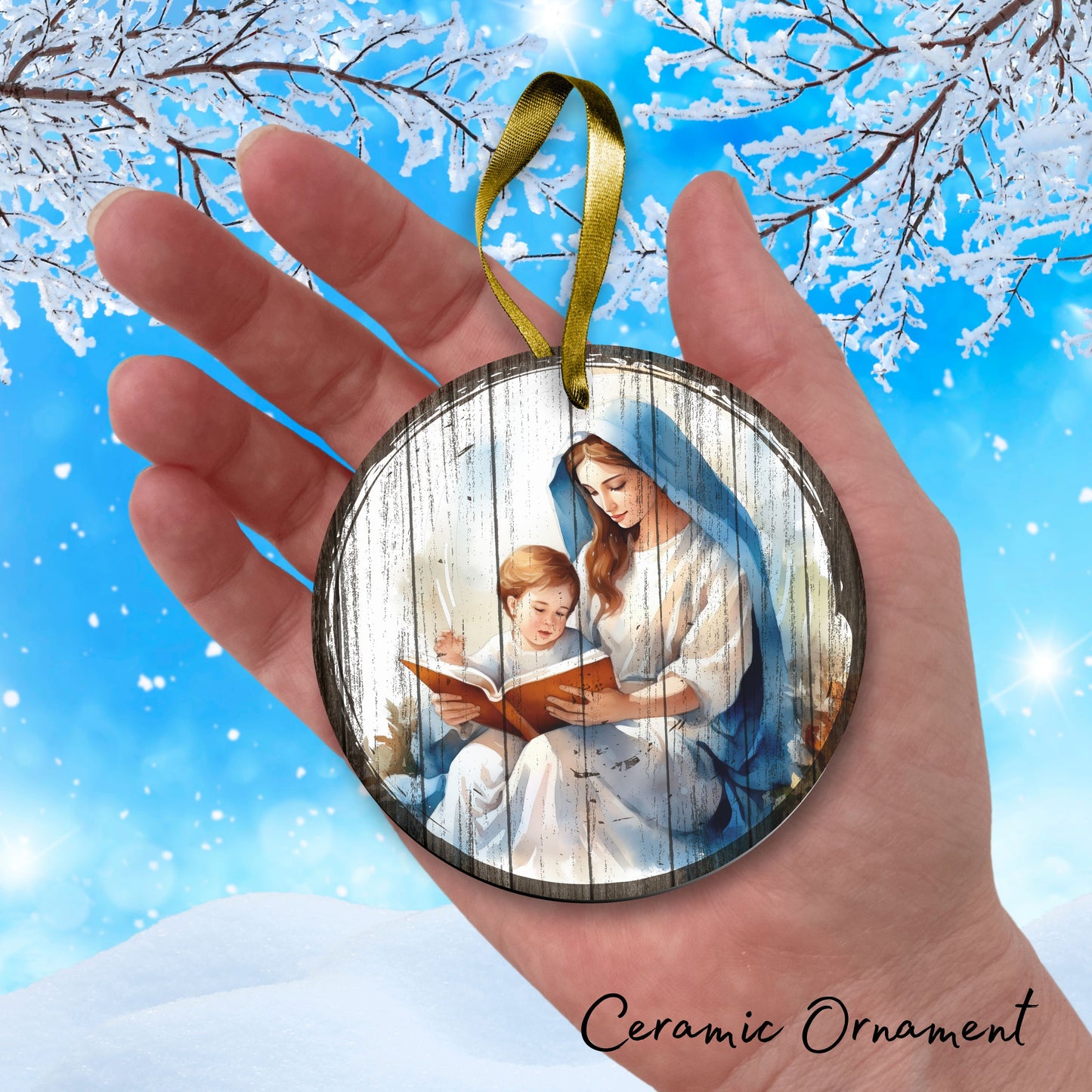 Christmas Nativity Ceramic Ornament 11-18