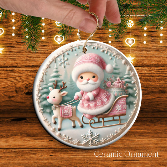 Pastel Nursery Babys First Christmas Ceramic Ornament Bauble 56-18