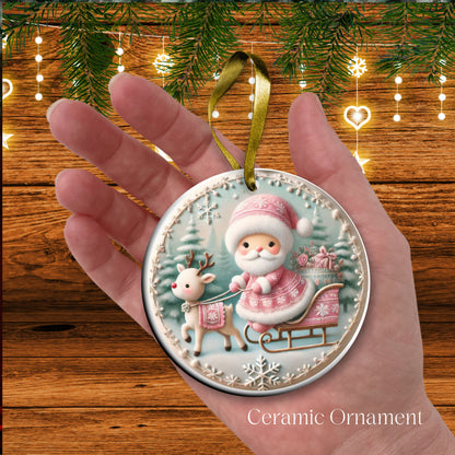 Pastel Nursery Babys First Christmas Ceramic Ornament Bauble 56-18