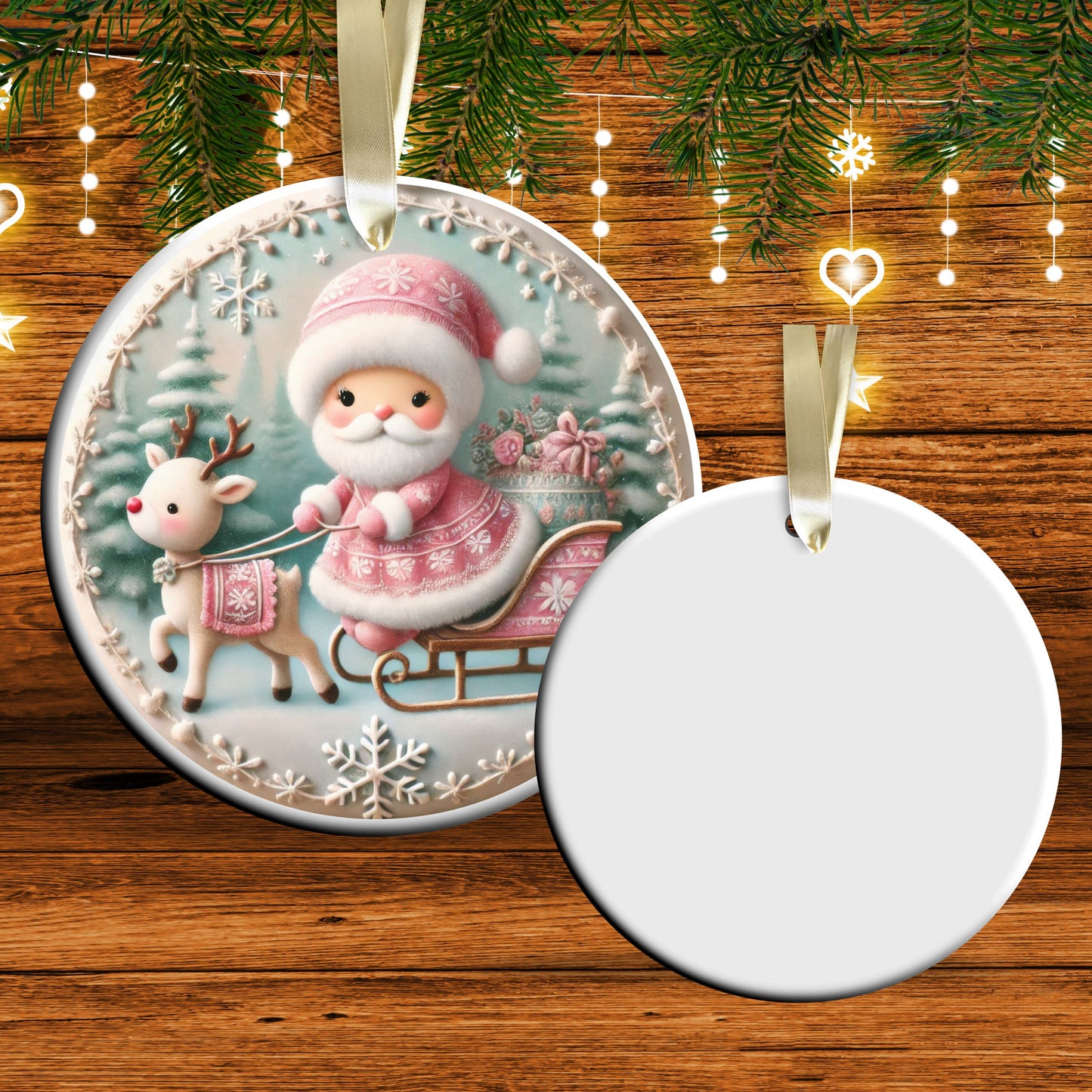 Pastel Nursery Babys First Christmas Ceramic Ornament Bauble 56-18