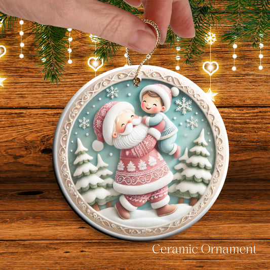 Pastel Nursery Babys First Christmas Ceramic Ornament Bauble 56-20