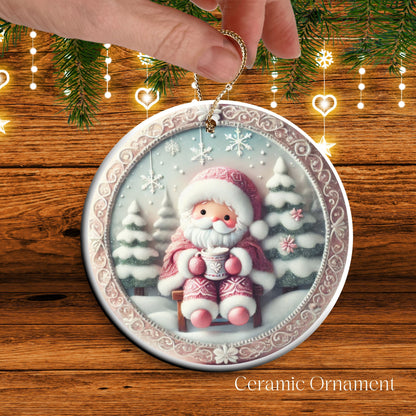 Pastel Nursery Babys First Christmas Ceramic Ornament Bauble 56-01