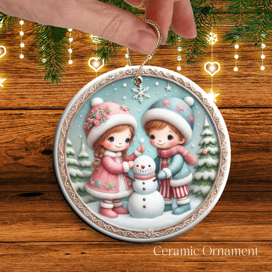 Pastel Nursery Babys First Christmas Ceramic Ornament Bauble 56-02