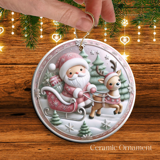 Pastel Nursery Babys First Christmas Ceramic Ornament Bauble 56-04