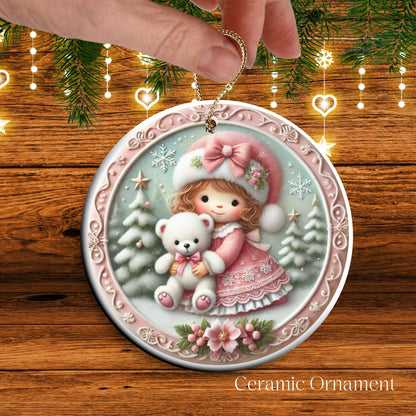 Pastel Nursery Babys First Christmas Ceramic Ornament Bauble 56-06