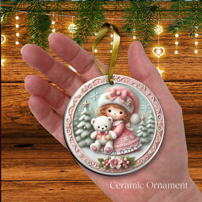 Pastel Nursery Babys First Christmas Ceramic Ornament Bauble 56-06