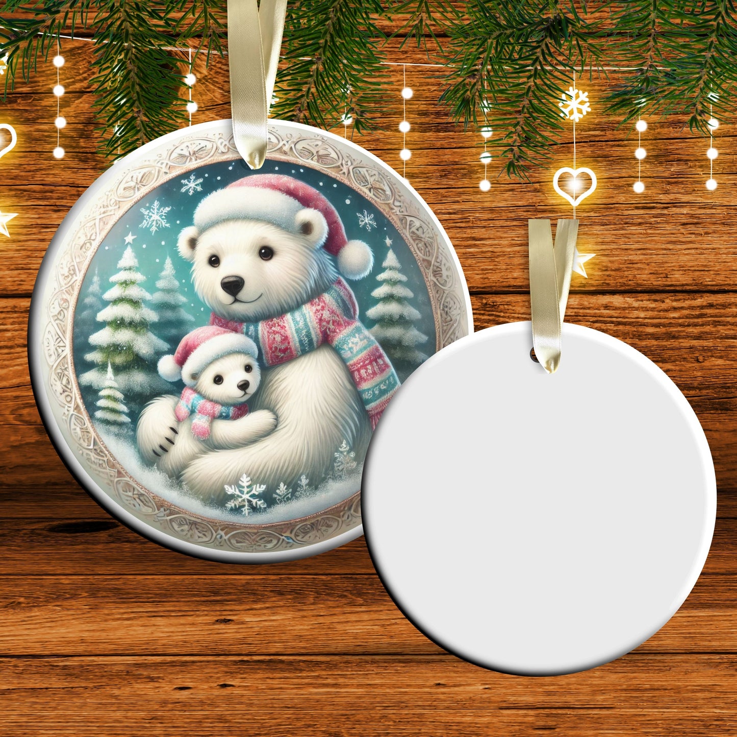 Pastel Nursery Babys First Christmas Ceramic Ornament Bauble 56-07