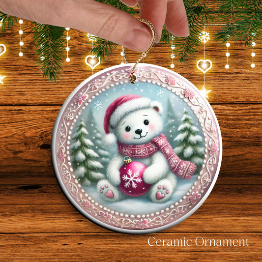 Pastel Nursery Babys First Christmas Ceramic Ornament Bauble 56-09