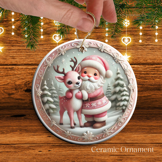 Pastel Nursery Babys First Christmas Ceramic Ornament Bauble 56-13