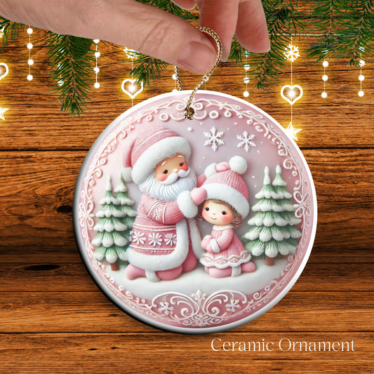 Pastel Nursery Babys First Christmas Ceramic Ornament Bauble 56-14