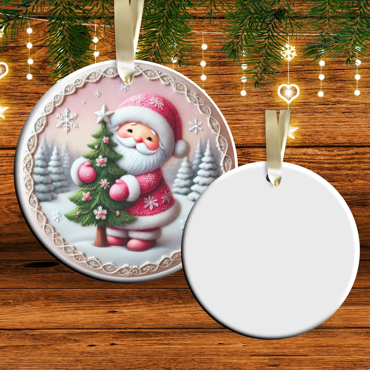 Pastel Nursery Babys First Christmas Ceramic Ornament Bauble 56-15