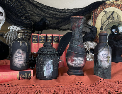 Handmade Halloween Potion Bottles Set 1