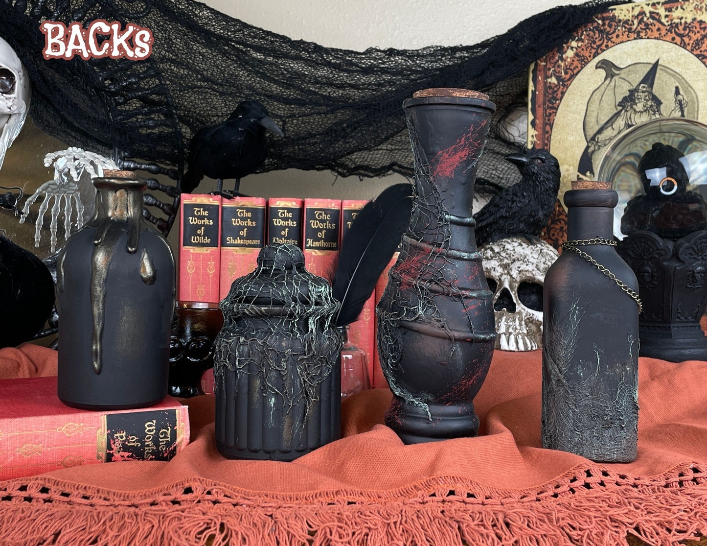 Handmade Halloween Potion Bottles Set 1