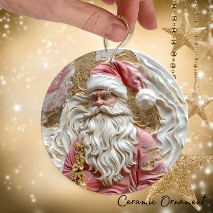 Red & Gold Christmas Ceramic Ornament 35-21