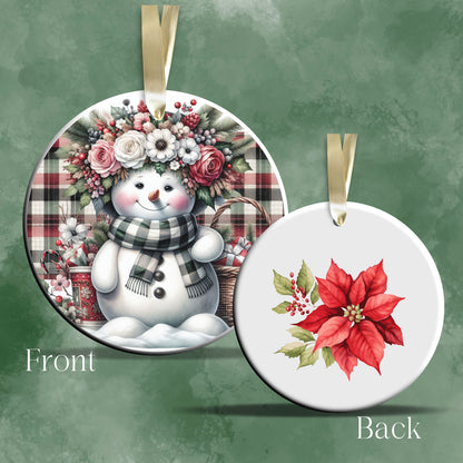 Snowman Christmas Ceramic Ornament 33-48