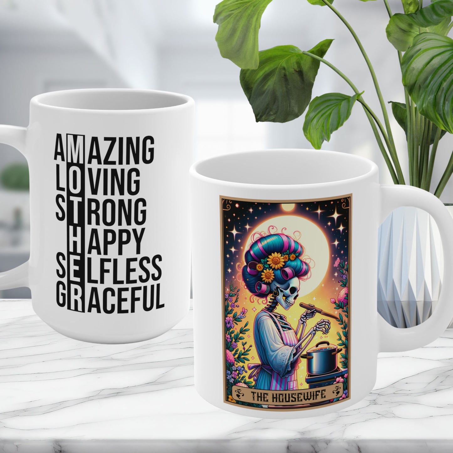 The House Wife - MOTHER Amazing Loving Strong Happy Selfless Graceful Mug