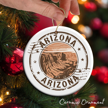 Arizona State Christmas Ornament - Personalized Ceramic 66-AZ