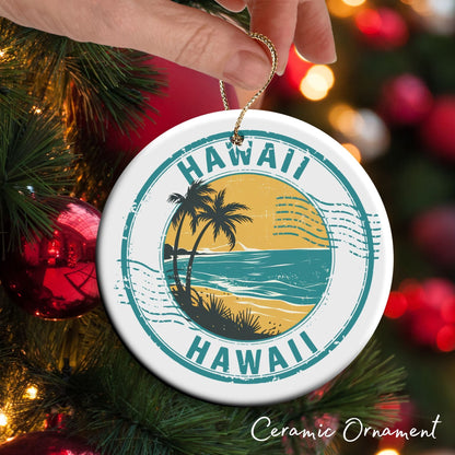 Hawaii State Christmas Ornament - Personalized Ceramic 66-HI