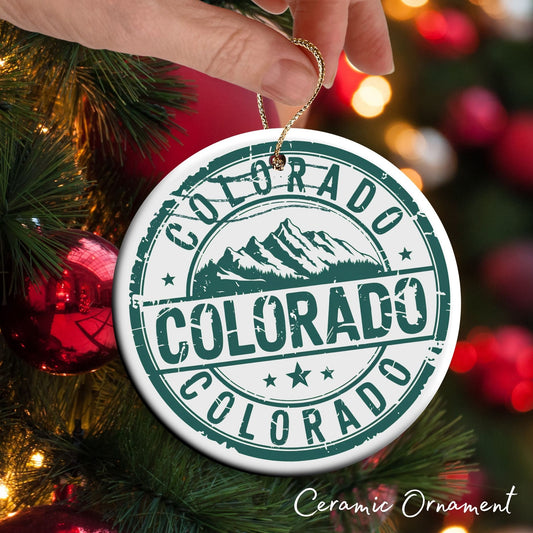 Colorado State Christmas Ornament - Personalized Ceramic 66-CO