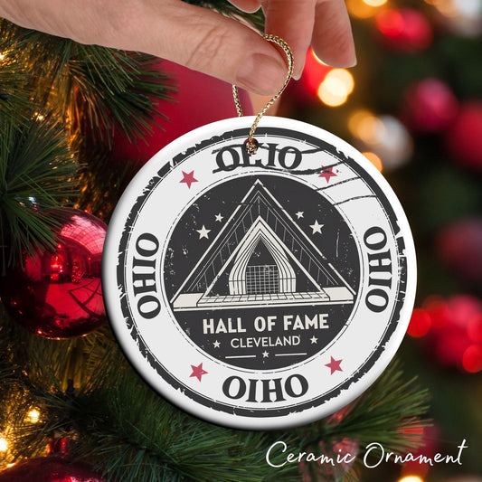 Ohio State Christmas Ornament - Personalized Ceramic 66-OH