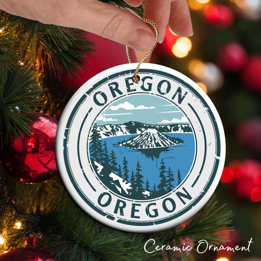 Oregon State Christmas Ornament - Personalized Ceramic 66-OR