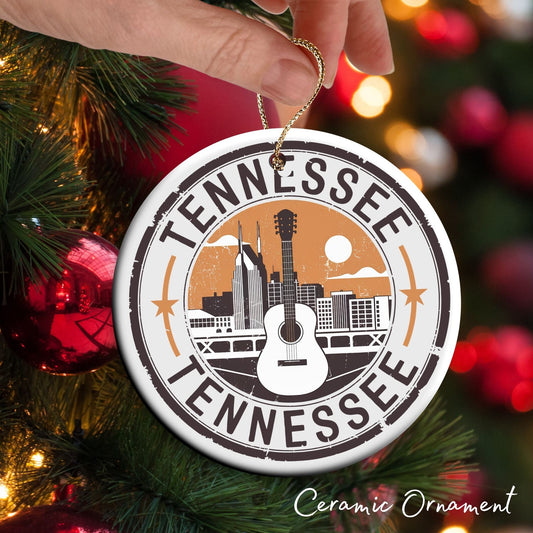 Tennessee State Christmas Ornament - Personalized Ceramic 66-TN